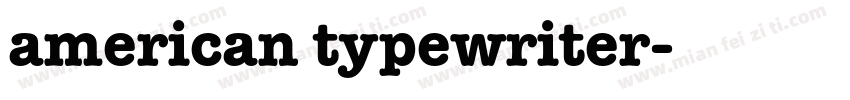 american typewriter字体转换